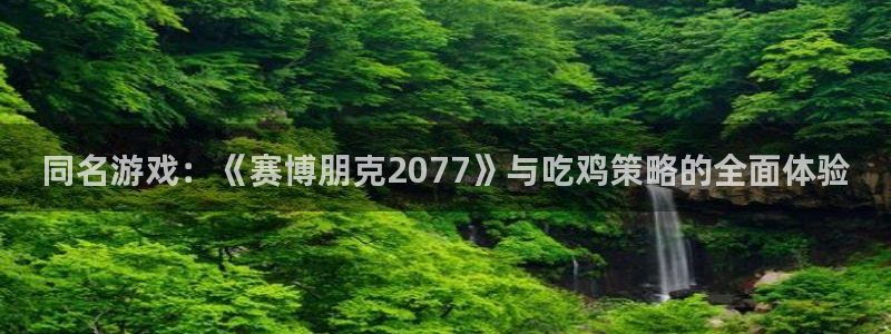 db电竞价格：同名游戏：《赛博朋克2077》与吃鸡策略的全面体验